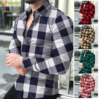 YYR-Camisa De Primavera Masculina Estampa Xadrez De Manga Comprida Cores  Contraste Colarinho Lapela Quente Botões De Correspondência De Cor Único  Casaco De Outono Para Uso Diário