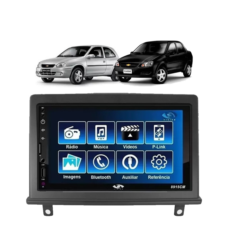Kit Multimídia Corsa Classic Mp5 2din Bt Usb Fm Leitor SD | Shopee Brasil