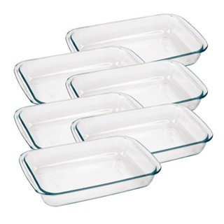 Conjunto de Assadeiras Marinex Retangular 1,6 Litros Pequena 6 Peças