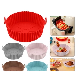 Cesto de Silicone Redondo Air Fryer e Forno Forma para Fritadeira Elétrica com Alça em Oferta na Shopee