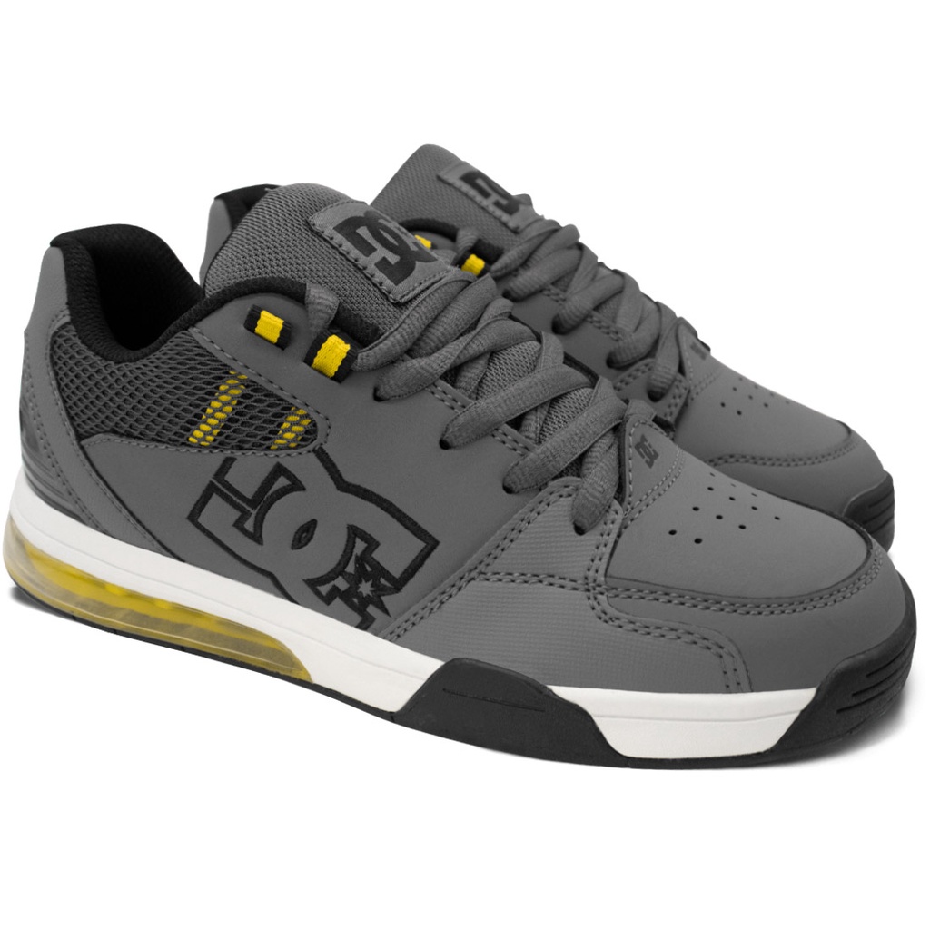 Tênis DC Shoes Versatile Grey Yellow Shopee Brasil