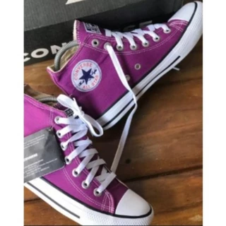 Tênis All Star Cano Alto Feminino Bota Botinha Converse Amarelo/Branco/Roxo Envio imediato Super Ofertão
