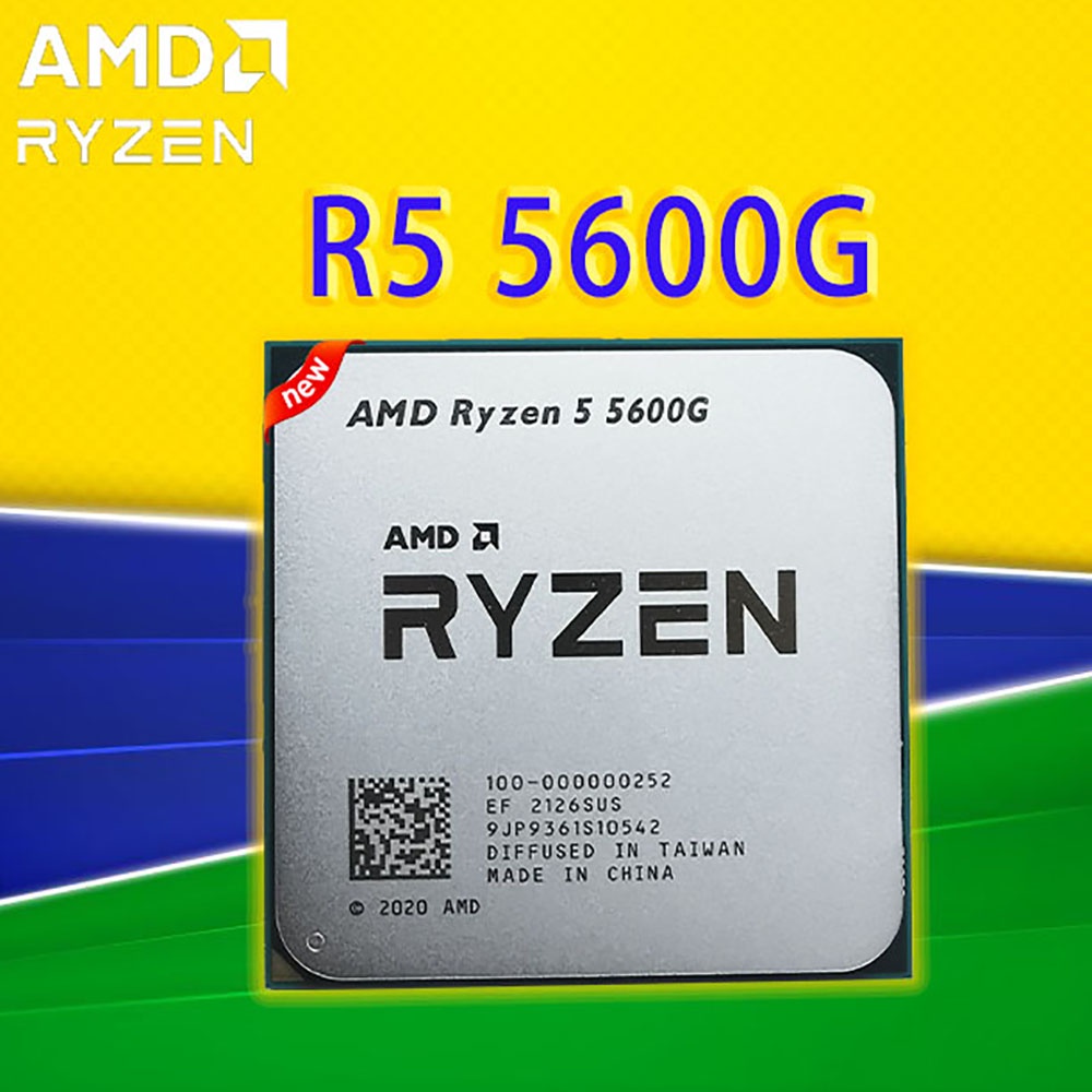 AMD Novo processador de jogo de CPU Ryzen 5 5600G R5 5600G AM4 placa-mãe 3,9 GHz 6-Core 12-Thread 65W DDR4 acessórios de desktop LBVV