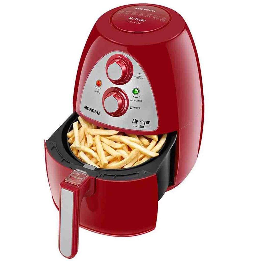 Fritadeira Sem Oleo Air Fryer 4L Mondial AF-14-4L vermelha