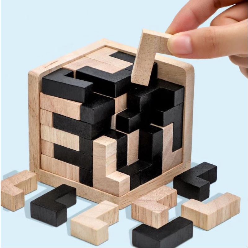 Clássico Iq Puzzle Mente Cérebro Teaser 2d 3d Quebra-cabeças De