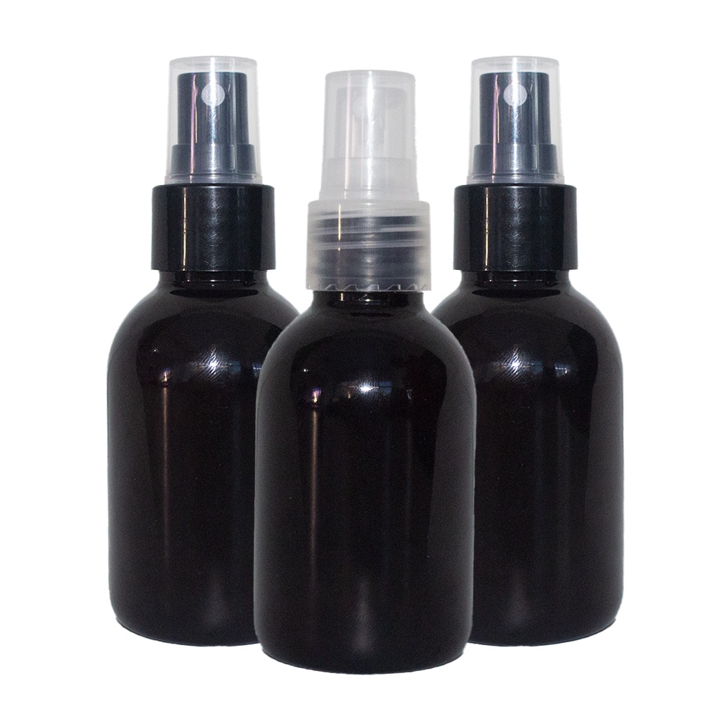 Frasco Pet Cilíndrico Ambar 100ml C/ Válvula Spray Borrifador