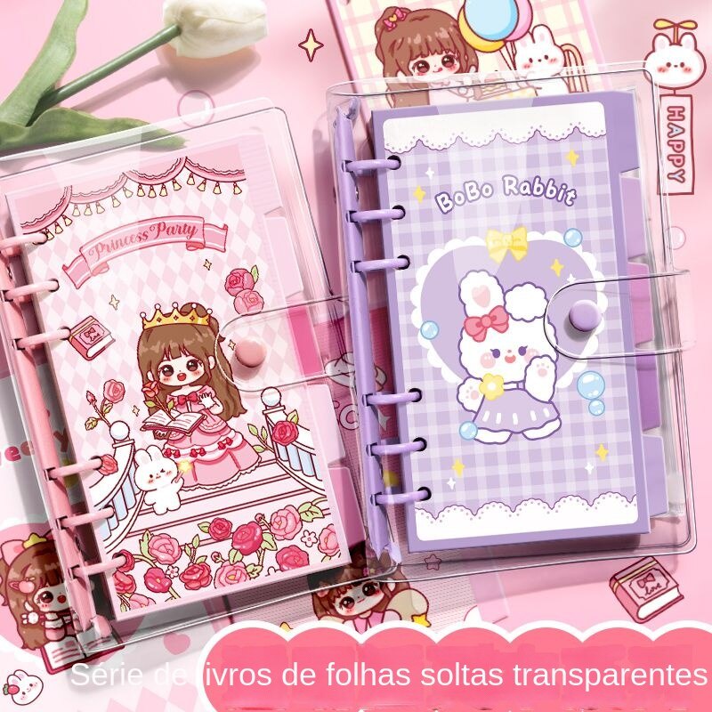 Mini Fichário Kawaii Caderno Caderneta Com Folhas Personalizada /Presente Agenda Fichario