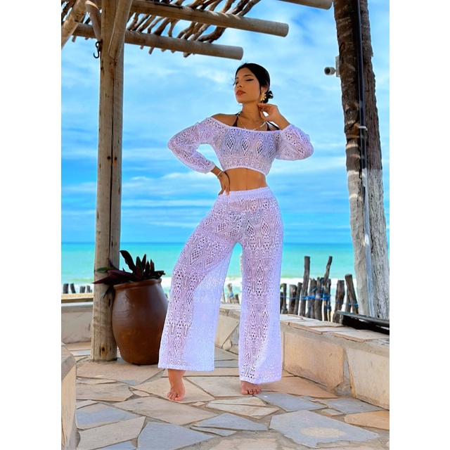 Saida de best sale praia pantalona