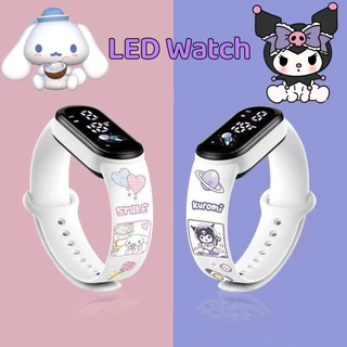 Sanrio Cinnamoroll/Kuromi Relógio LED Luminoso À Prova D