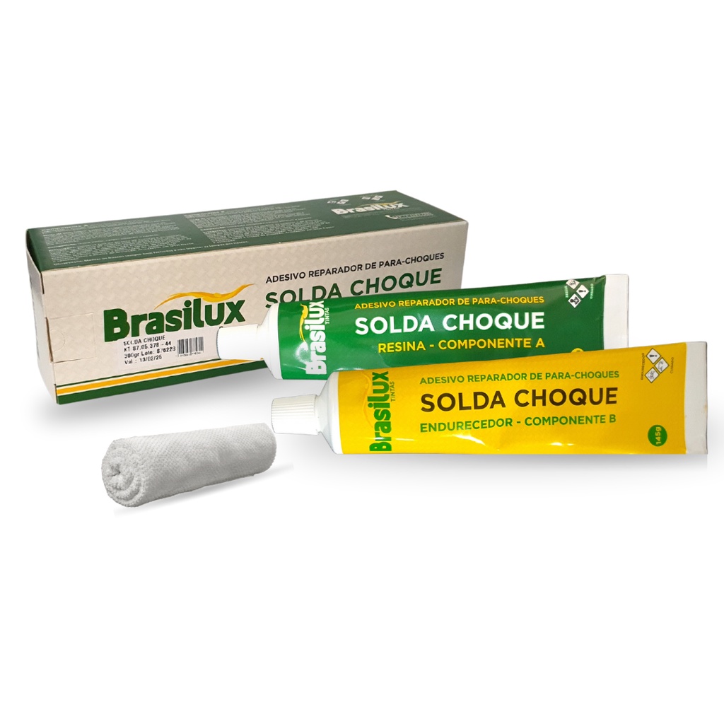 Veda Choque Solda Plástica Adesivo Reparador Para-Choque 300g Brasilux