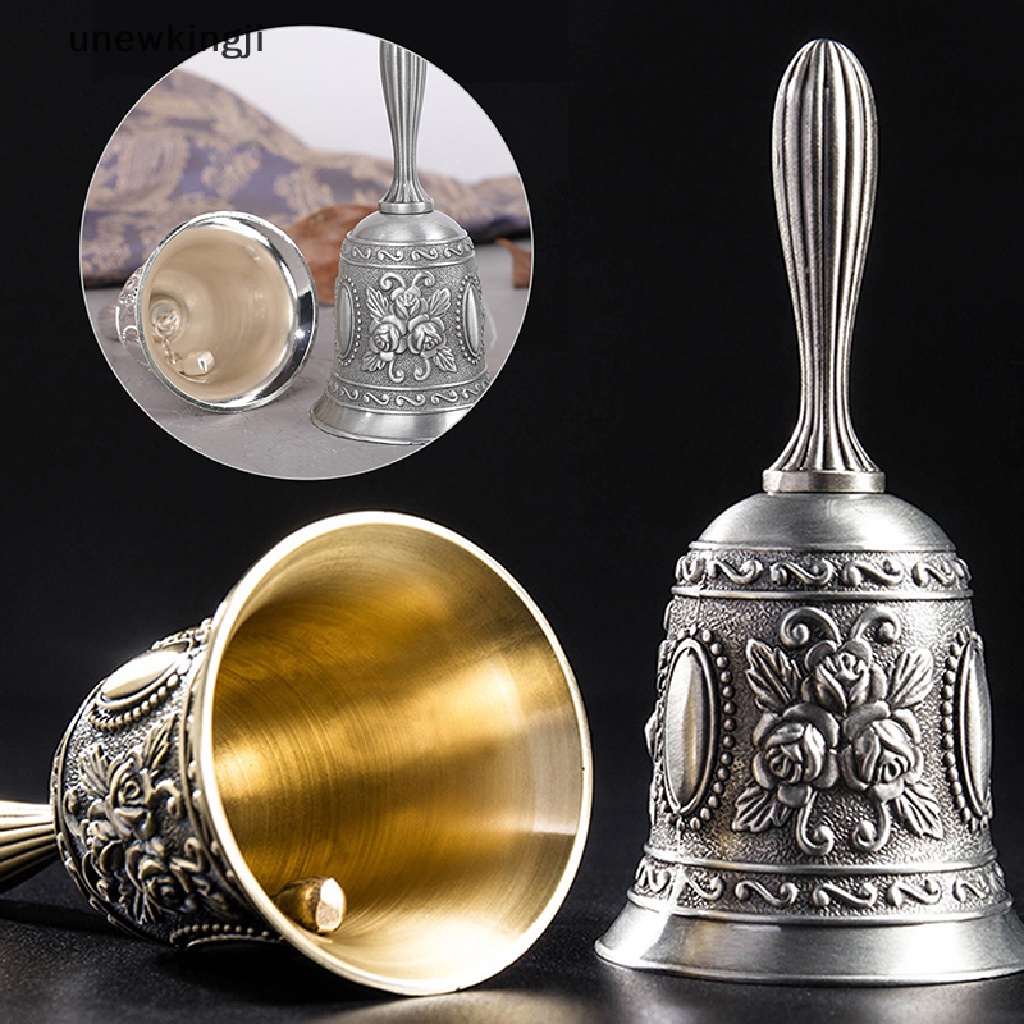 uw Retro Metalen Tone Mão De Sino Artesanal Bruiloft Decoratie Alarme Bell kingji