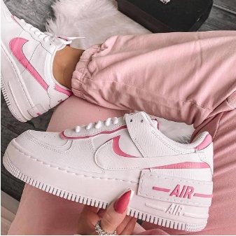 Nike air force rosa hot sale masculino