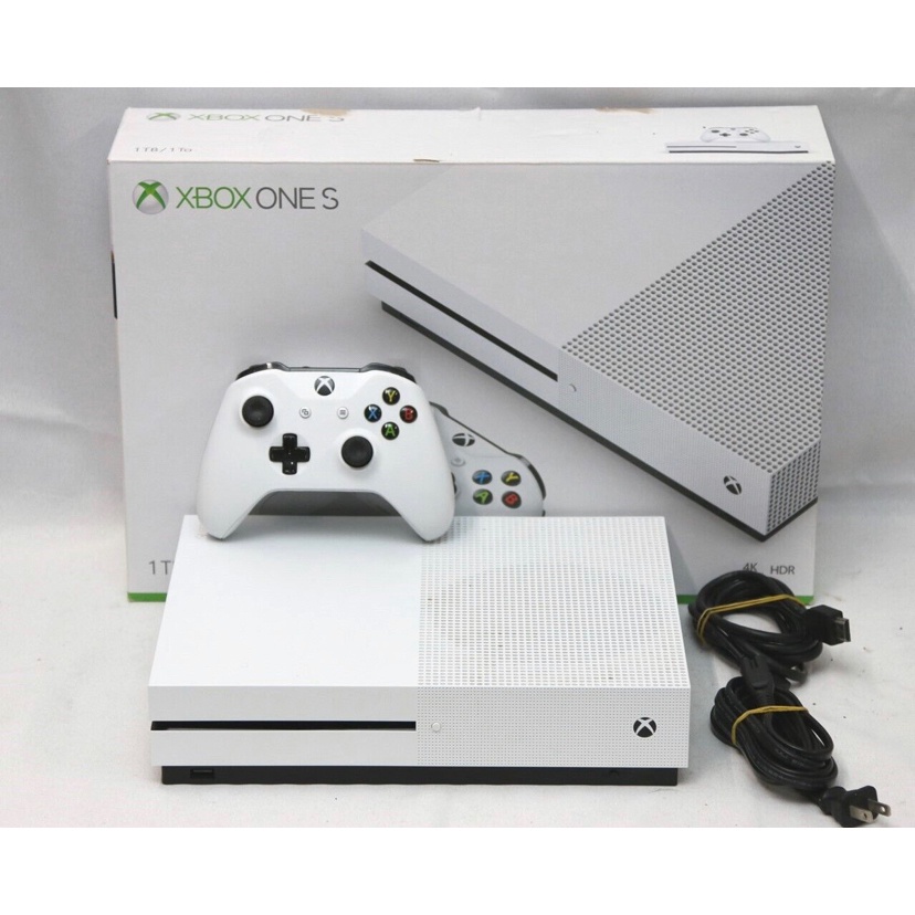 Microsoft Xbox One S 1TB White Console Model 1681 With Controller