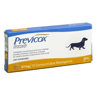 Previcox 57mg Anti-inflamatório 10 Comprimidos Firocoxib em Oferta na Shopee