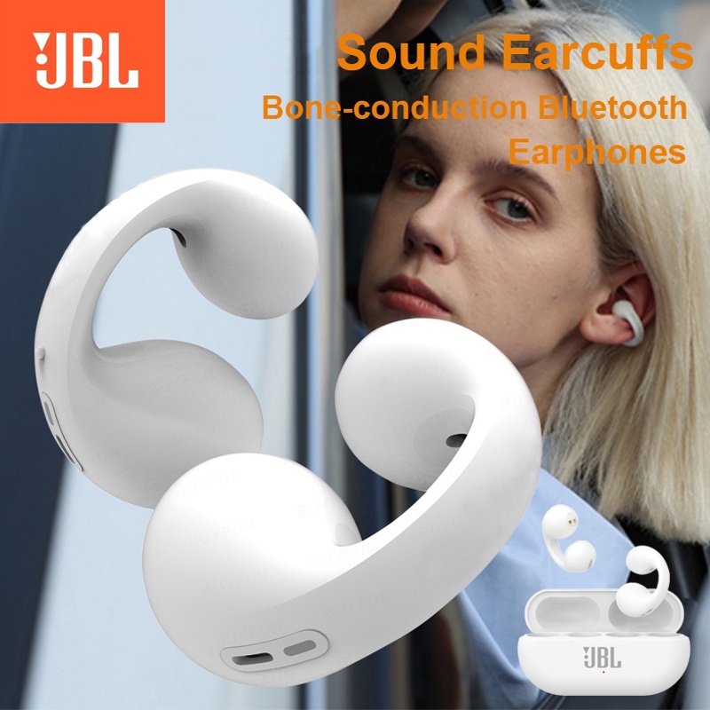 JBL Ambie Sound Earcuffs Condução De Osso Fone De Ouvido Sem Fio Bluetooth 5.2 Esportivo IPX5 À Prova D'água