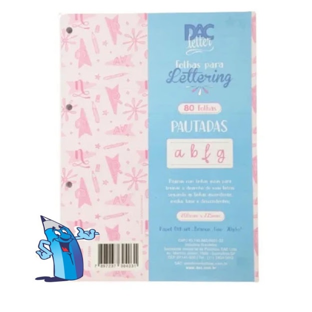 REFIL PARA FICHARIO 90G 80 FOLHAS PAUTADAS PARA LETTERING 200X275MM ...