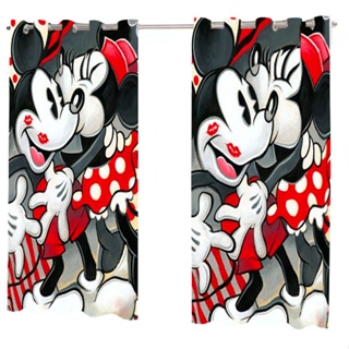 Cortina Personagem 2,40mx1,50m MICKEY E MINNIE BLACK
