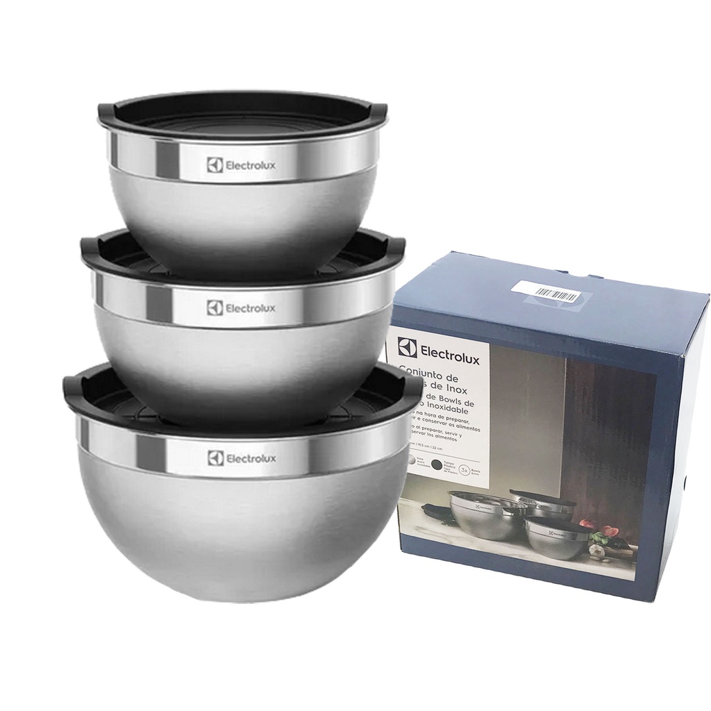 KIT DE BOWLS DE INOX TIJELA ORIGINAL ELECTROLUX C/ TAMPA