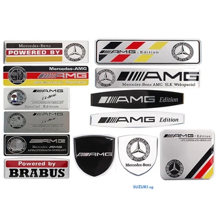 Placa De Identificação Da Carroceria De Alumínio De Liga Leve AMG Brabus Para A Mercedes Benz Auto Rear Window Emblema Decalque Decoração Tampa