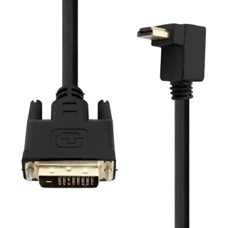 Cabo Adaptador Dvi Para Hdmi 90 Graus 1,8 M Monitor Notebook