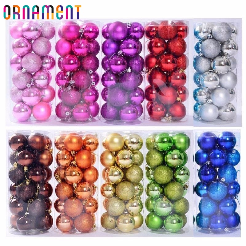 4cm/6cm/8cm Bolas De Natal Decorações Árvore X Ornamentos Poliestireno Ano Novo/Indoor Xmas Pendentes