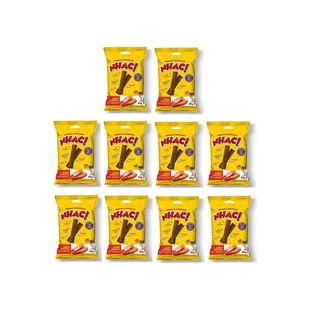 Kit 10 Tirinhas Nhac! Petiscos Para Cães Sabor Linguiça 65g