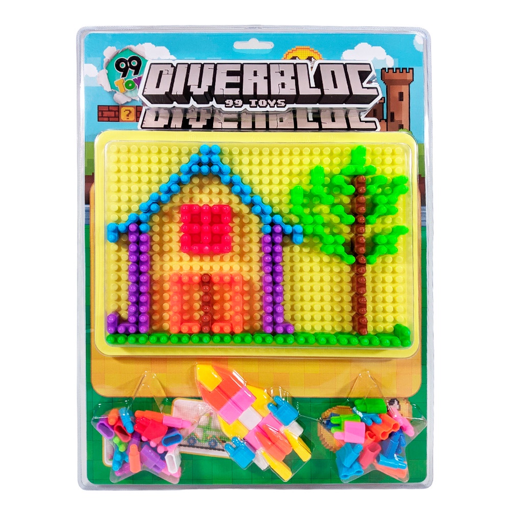 Blocos De Montar Com Prancha Brinquedo Educativo Diverbloc Presente ...