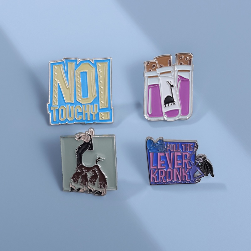 Extrato De Llama Kuzco Esmalte De Sem Broche Táctil Crachás De Lapela Cartoon Movie Jewelry Gift for Kids Friends