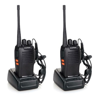 Kit 2 Radio Comunicador 777s Fone E Base Carregador