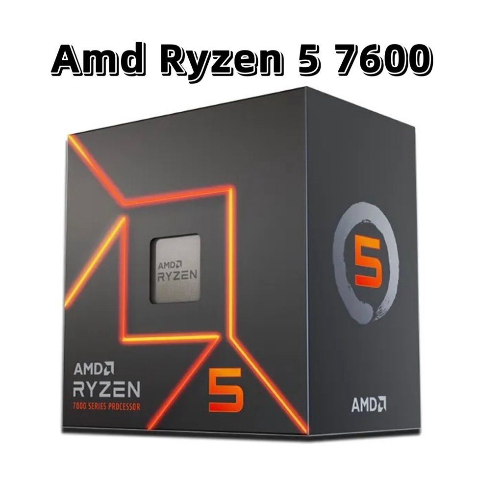 NOVO Processador AMD Ryzen 5 7600 R5 7600 5.1GHz 6-Core 12-Thread CPU ...