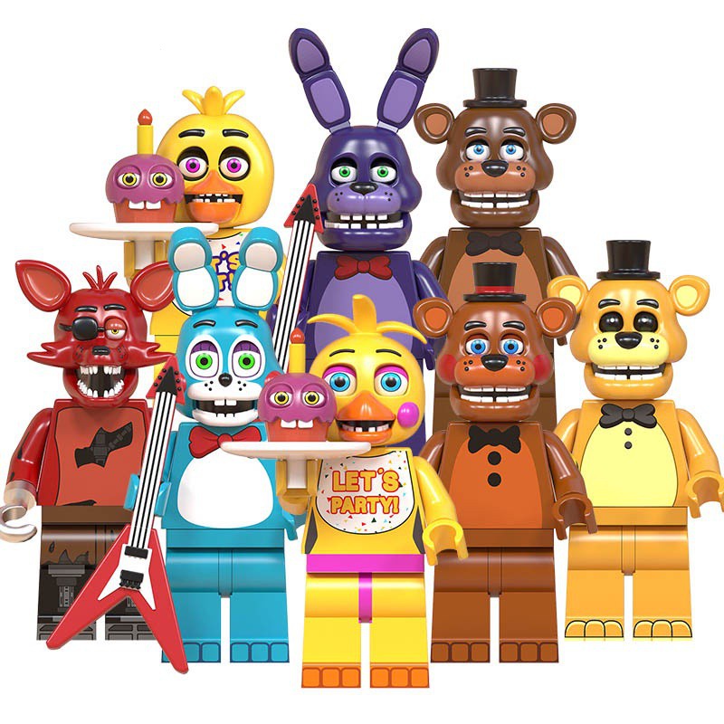LEGO Chica, Toy Chica, Withered Chica & Phantom Chica (FNA…