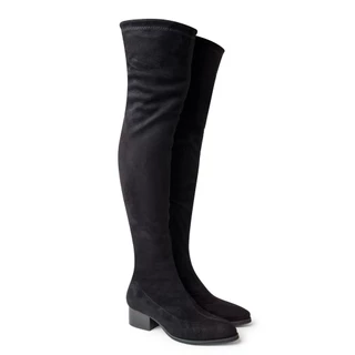 Bota Camurça Stretch Preto Cano Longo 9700.01_2