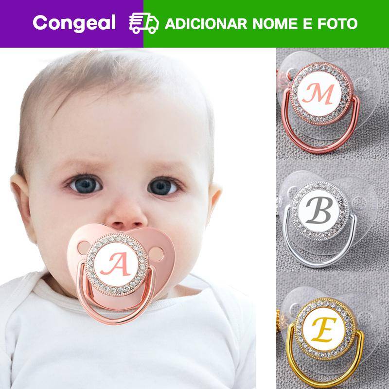 『Congeal 』Chupeta específica do bebê que pode criar nomes e fotos do ...