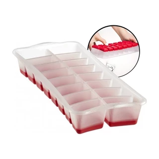 Forma Para Cubo Ice Gelo Rígida E Flexível Fundo Silicone 16 Cubos