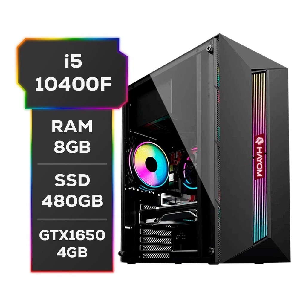 Computador Gamer I5 + 8gb Memória Ssd 480gb + Gtx1650 4gb