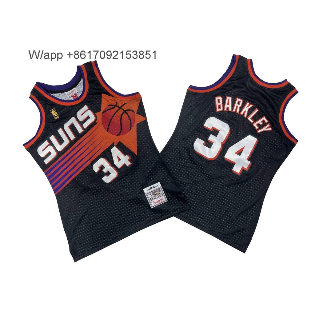 Bordado Phoenix Suns 34 # Cevada 13 Camiseta De Futebol Vintage Nash