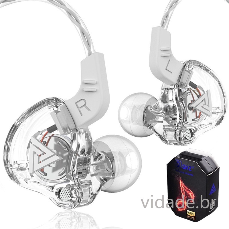 Qkz AK6 Versão Em Caixa AK6-X Fones De Ouvido Intra-Auriculares De Monitoramento De Campo De Retorno Com Microfone E Subwoofer