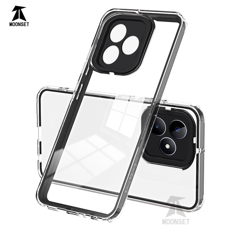 Para Realme C53/Narzo N53 Capa Da Lente Câmera Tampa De Silicone Transparente TPU Costas À Prova De Choque Telefone Fina E Resistente A Choques