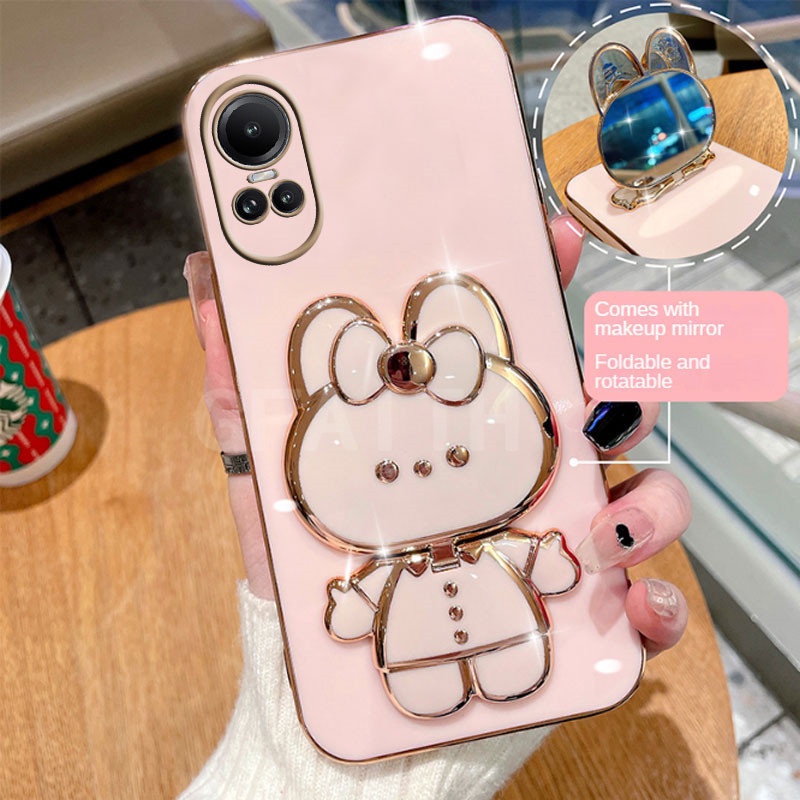 HAOYE Custodia Per Oppo Reno 10 5G - Design Gatto Carino, Vetro Temperato E TPU, Antiurto - Foto 1