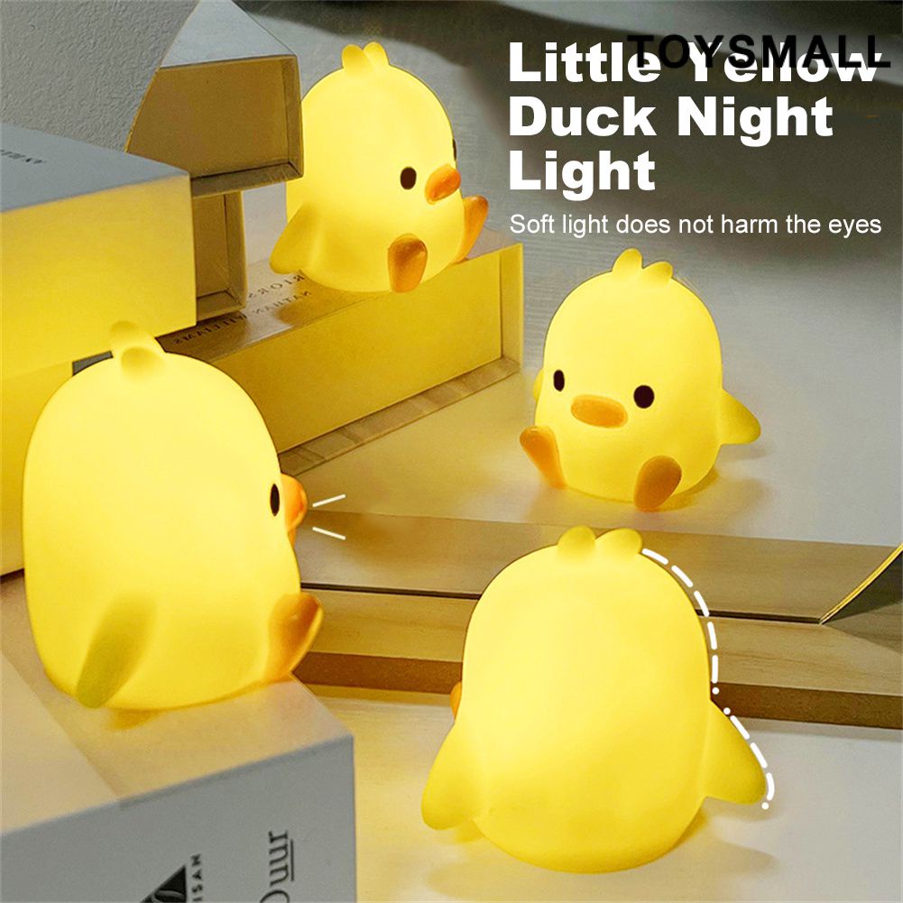 Lâmpada Noturna Fofa De Silicone Pato luz de dormir Luminária de cabeceira de quarto Para infantil De Bebê Iluminação Decorativa Quarto De Criança