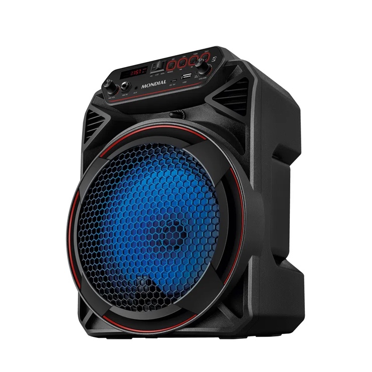 Caixa de Som Bluetooth Amplificada Portátil 150W RMS Bivolt CM-150 Preto Mondial