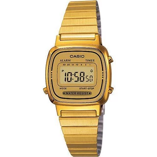 Relógio Casio Feminino Dourado Vintage Mini Original Presente Moda Gift Aniversário Tendência Estilo Mulher Esposa Namorada Mãe Barato LA670WGA-9DF