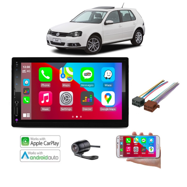 Mp5 Multimidia Android Auto e Carplay vw Golf 1999 2000 2001 | Shopee ...