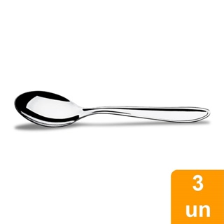 Colher de Mesa Brinox Lyon, Aço Inox, 3 Peças