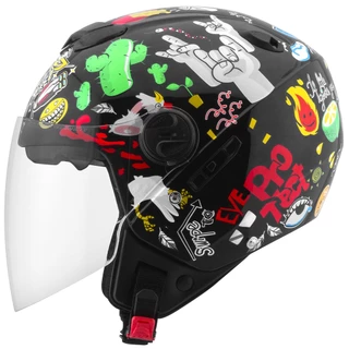 Capacete Lancamento Moto Aberto Feminino Masculino Pro Tork New Atomic Universe Brilhante Viseira Cristal Personalizado Desenhos