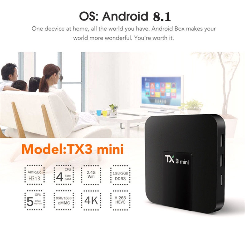 TX3 Mini 4K : H313 Em 32476 ; Caixa XII 390575G WiFi Android 10 16G