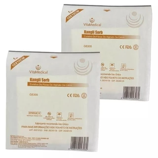 Kit 2 Curativos De Alginato De Cálcio Kangli Sorb 10x10cm - Vita Medical