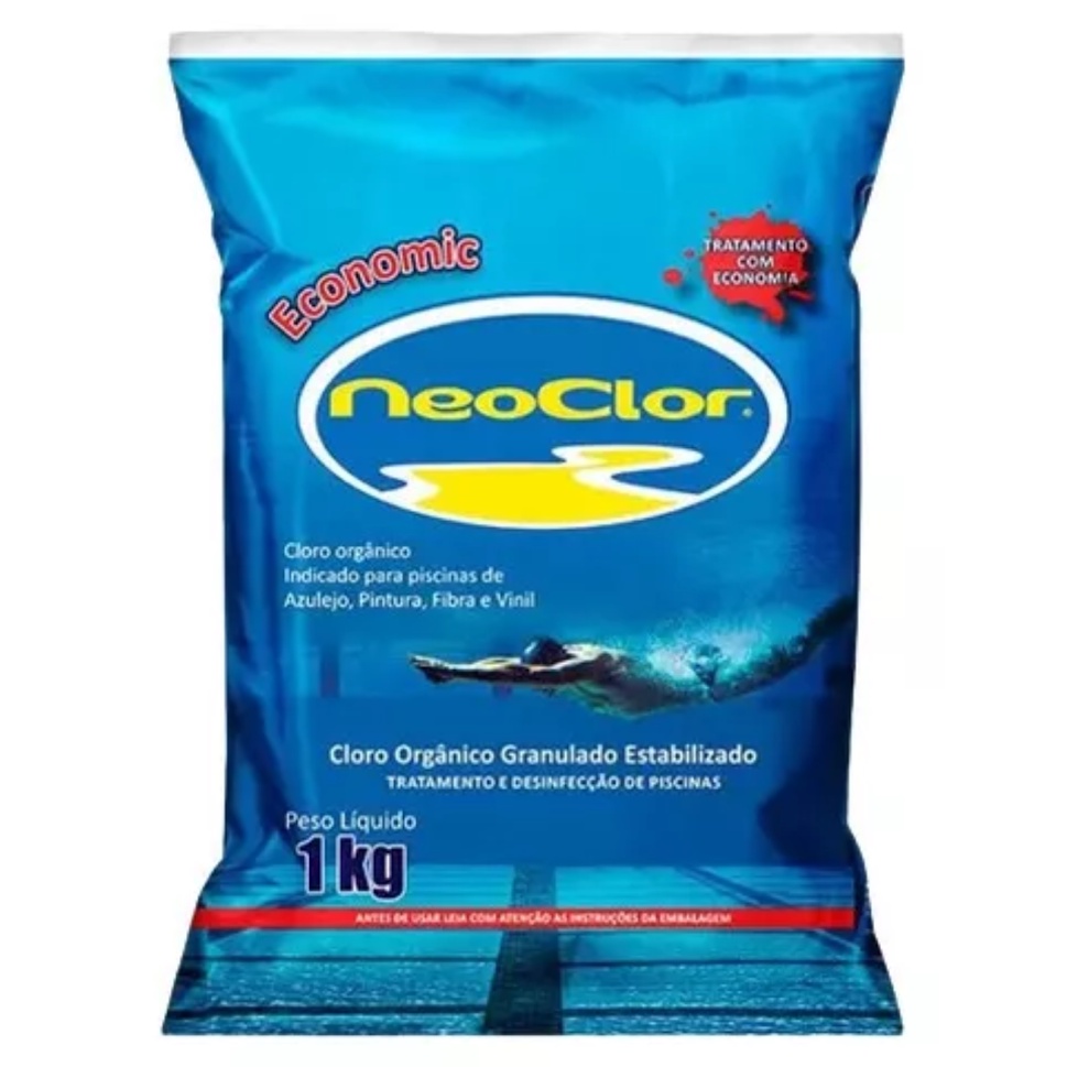 Cloro Economic 1 Kg Neoclor Dicloro Estabilizado Para Piscinas | Shopee ...