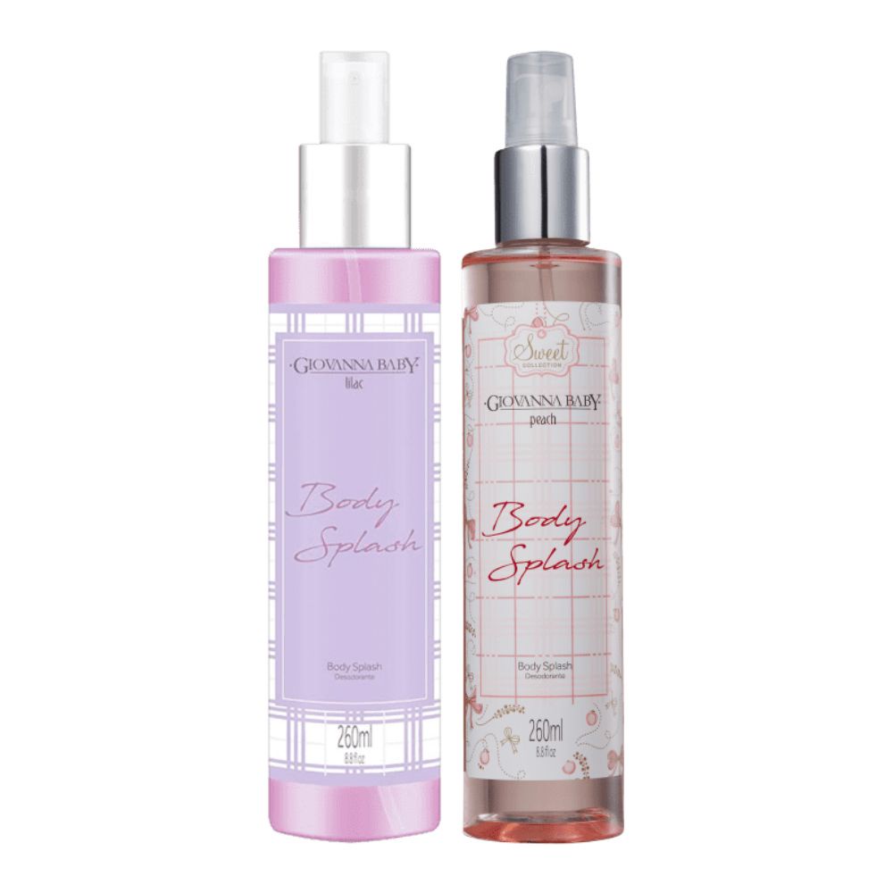 Kit Giovanna Baby Spray Body Splash Peach + Lilac 260mL Cada