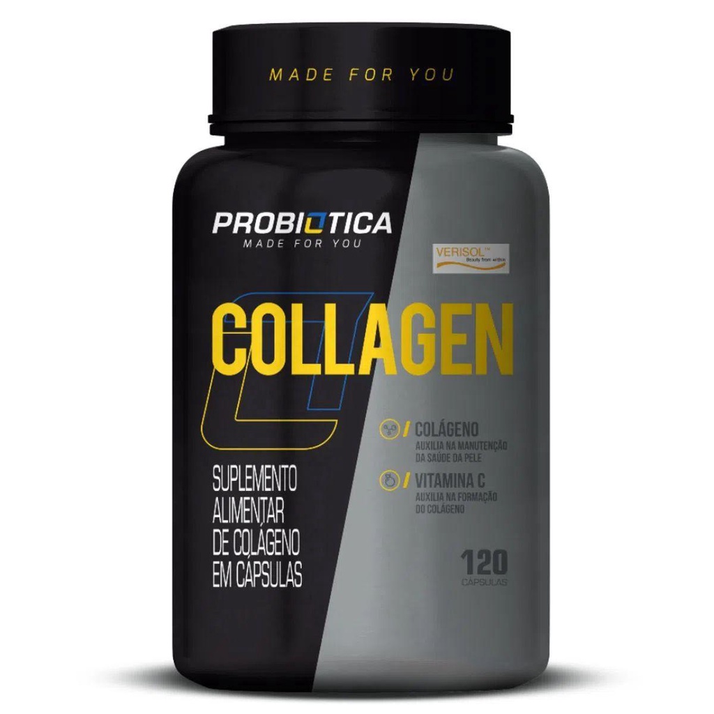 Colágeno Collagen Hidrolisado 120 Cápsulas Probiótica